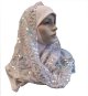 Foulard hijab 1 piece rose pale avec motifs