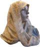 Foulard hijab 1 piece beige avec motifs