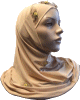 Hijab 2 pieces beige motifs fleuris