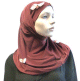 Hijab 2 pieces bordeaux