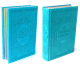 Le Noble Coran avec pages en couleur Arc-en-ciel (Rainbow) - Bilingue (francais/arabe) - Couverture Cuir de couleur bleu clair