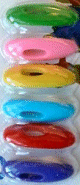 Pack de 6 jolies epingles multicolores en plastique