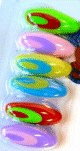 Pack de 6 jolies epingles Multicolores en plastique