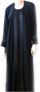 Abaya noire avec foulard assorti