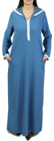 Djellaba marocaine pour femme avec dentelle et capuche (Plusieurs couleurs)