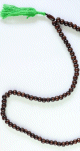 Chapelet (Masbaha) a 99 grains en bois traditionnel fait main couleur marron fonce (34 cm)
