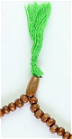Chapelet (Sabha) a 99 perles en bois traditionnel fait main (25 cm)