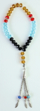 Chapelet (Sebhat) de luxe a 33 perles en cristal multicolore