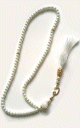 Chapelet blanc - "Sebha" de luxe a 99 perles avec ponpon et separateurs dores