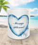 Mug Cadeau Personnalisable (prenom, message, etc.) : Coeur fait a partir d'eau