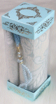 Pack cadeau : tapis de priere + subha (chapelet musulman) - Coffret Muslim Box - Couleur bleu ciel