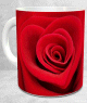 Mug avec une rose rouge en forme de coeur - Tasse avec un message personnalise (imprime en France livraison rapide)