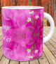 Mug fleuri rose - Tasse cadeau avec un message personnalise