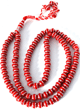 Chapelet "Sebha" Rouge a 99 grains avec decorations argentees