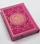 Le Coran en langue arabe avec pages Arc-en-ciel - Couverture de luxe cuir de couleur Rose bonbon