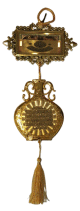 Decoration musulmane doree avec inscription verset du Trone