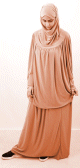 Jilbab Sport ample deux pieces (Cape + Jupe) pour femme - Marque Best Ummah - Couleur abricot